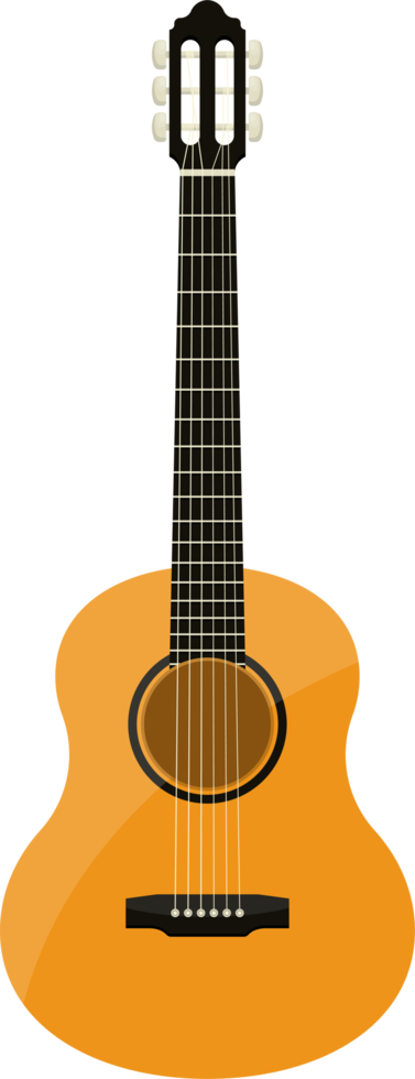 stilfull klassisk gitarr clipart design illustration png