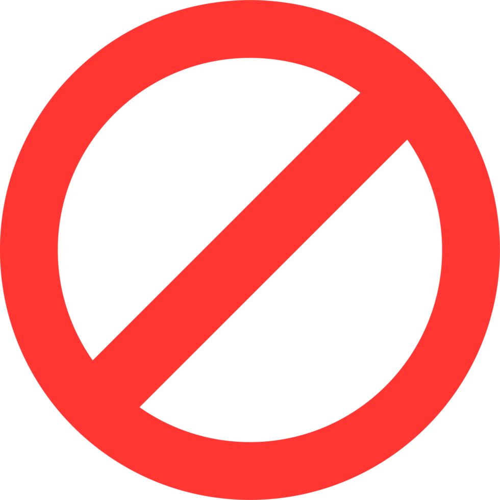 ilustração de design de clipart de sinal de proibição png