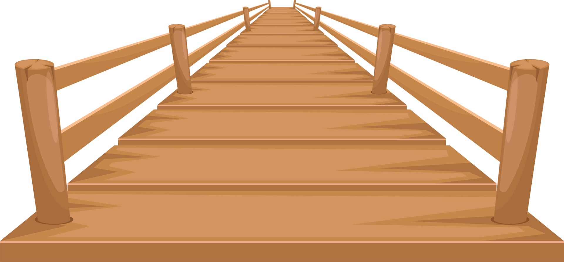 Wooden bridge clipart design illustration png