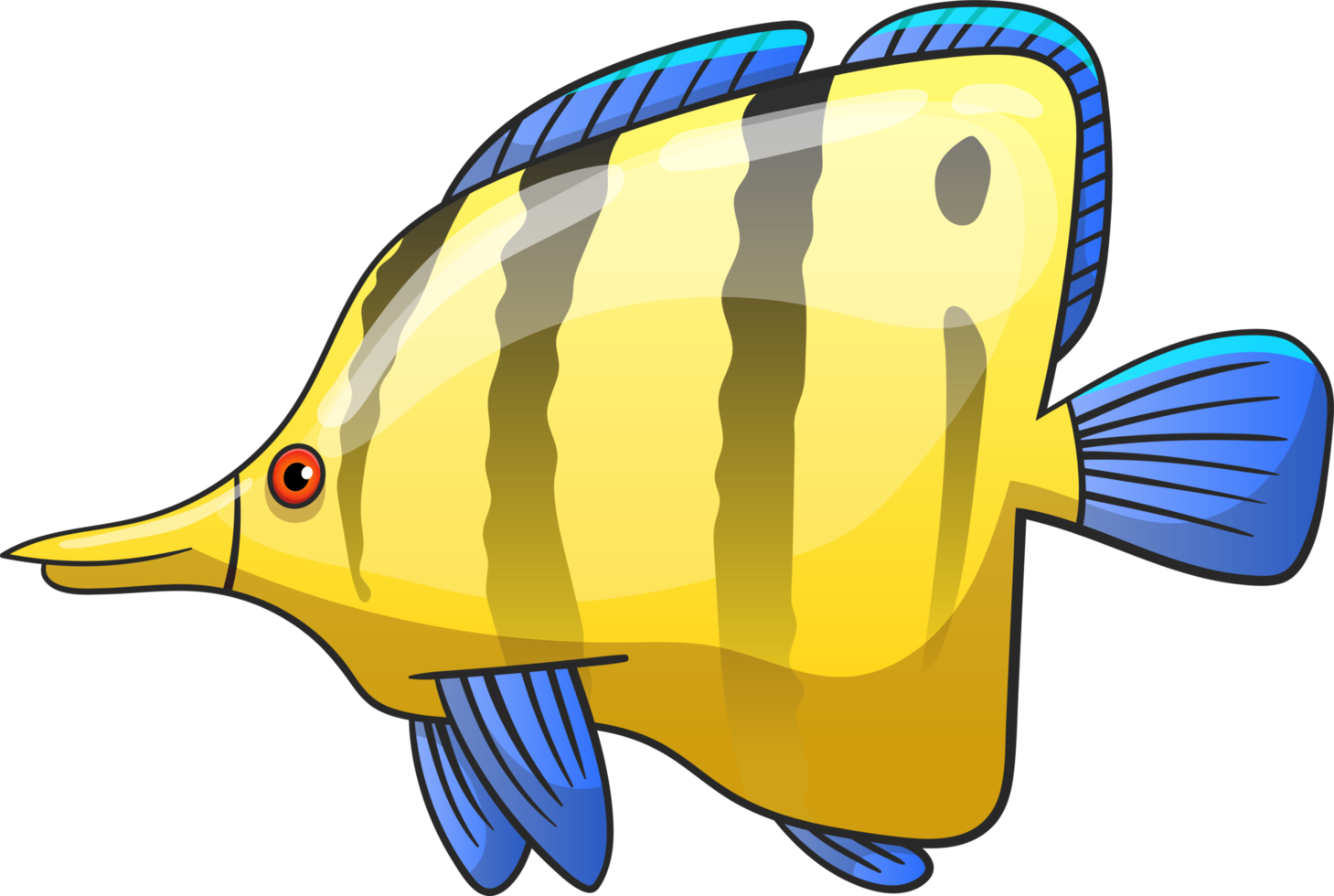 Fish drawing clipart design illustration png