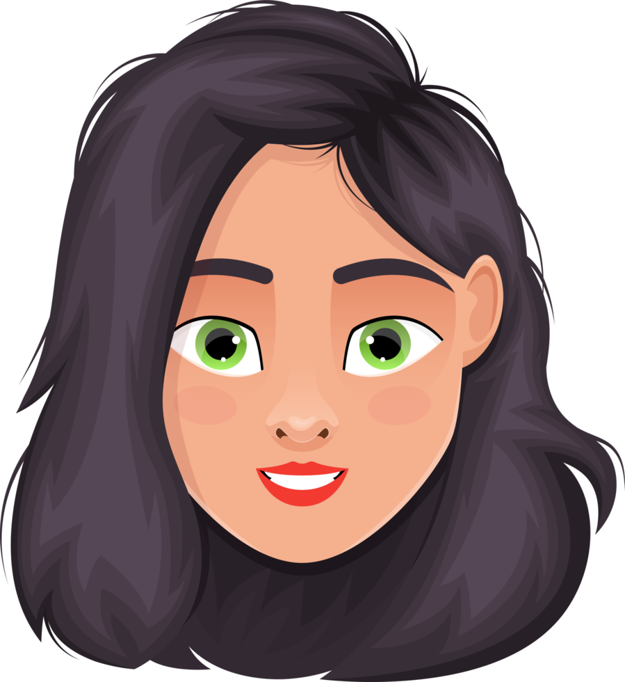 Woman face clipart design illustration png