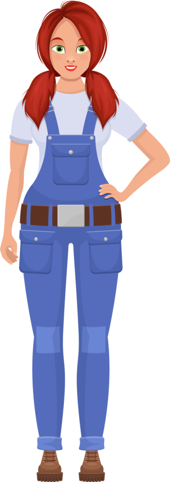 Woman worker clipart design illustration png