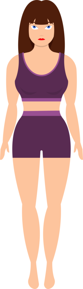 illustration de conception de clipart de personnage de femme sportive png