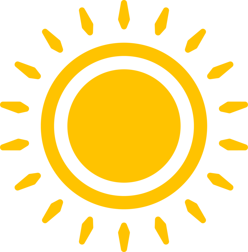 Sun icon set clipart design illustration png