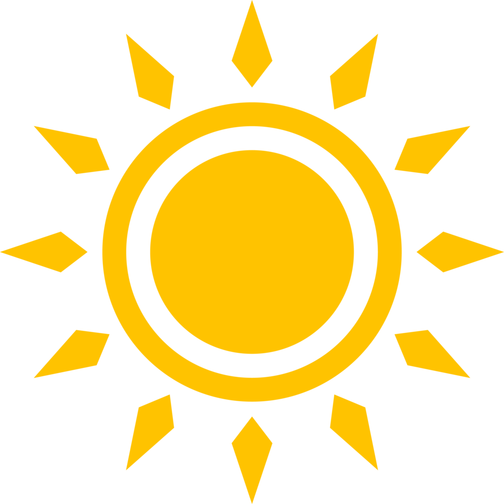 Sun icon set clipart design illustration png
