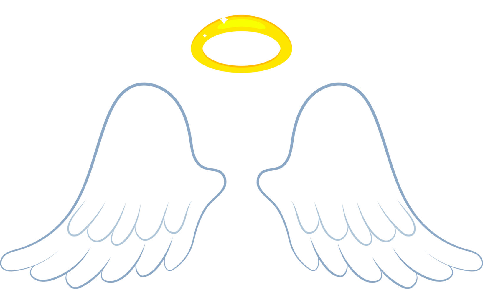 Angel wings clipart design illustration png