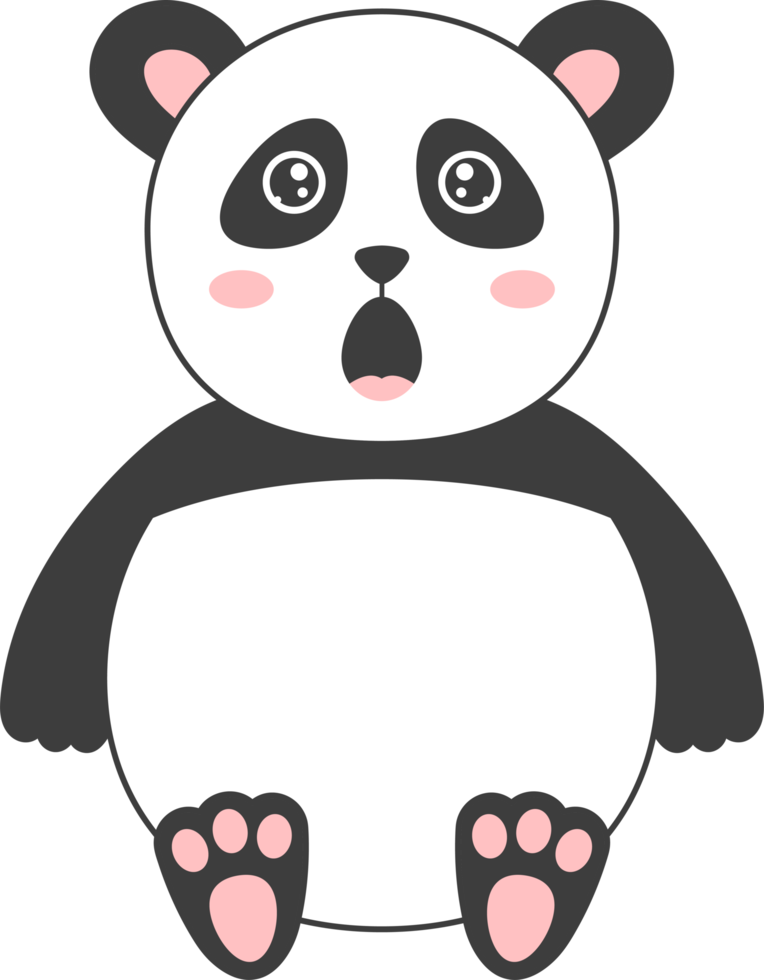 Ilustración de diseño de imágenes prediseñadas de oso panda png