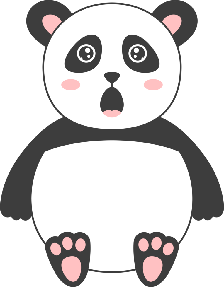 Pandabär-Clipart-Design-Illustration png