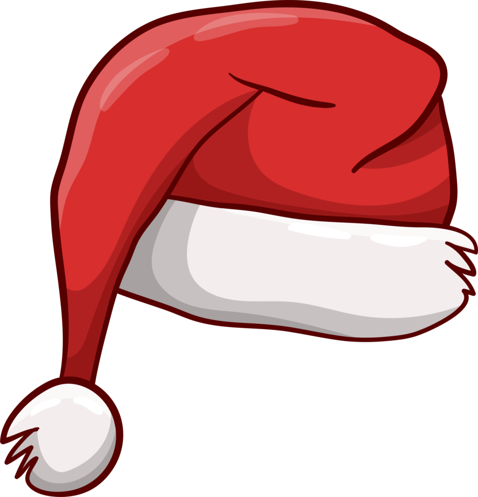 chapeau de père noël clipart conception illustration png