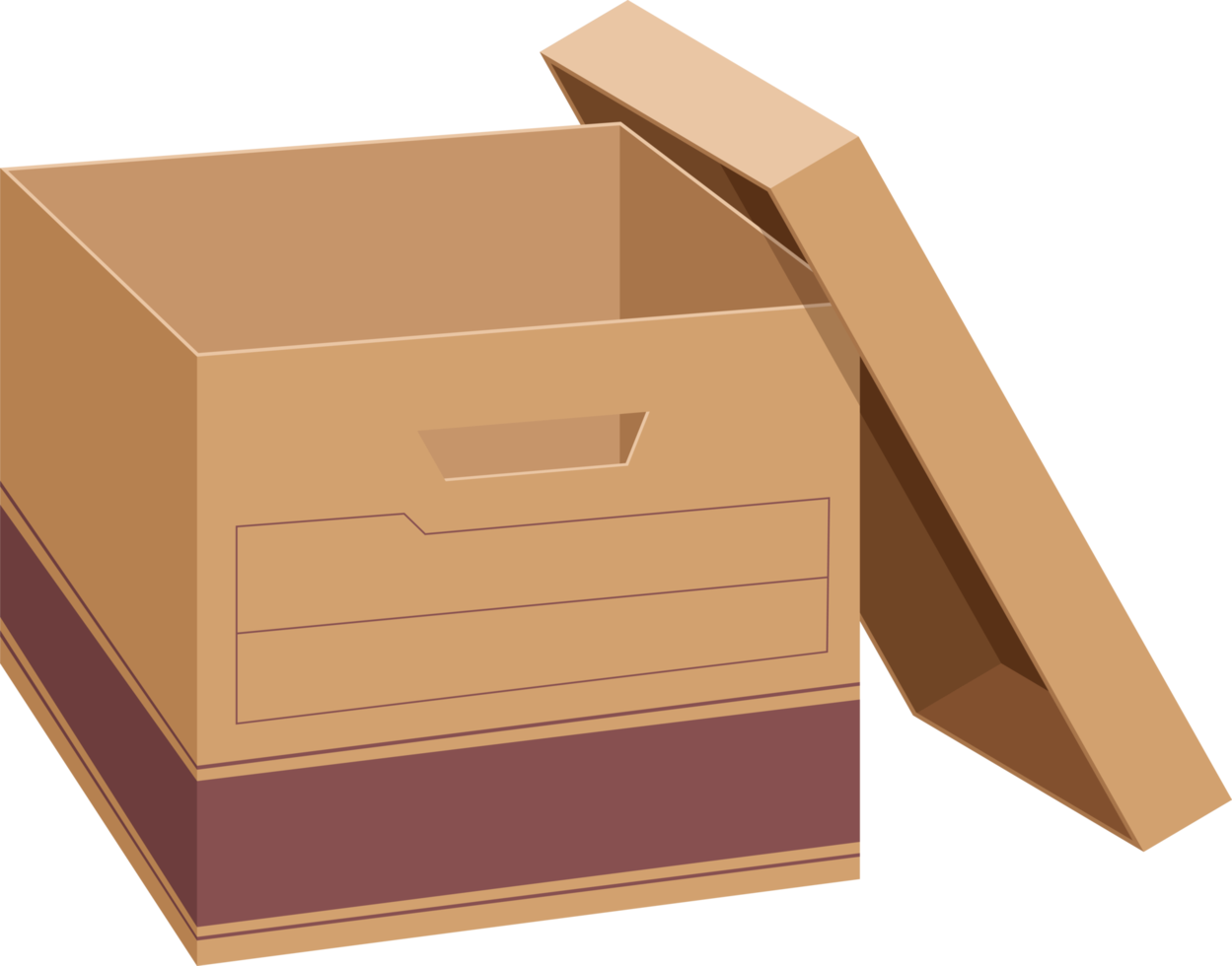 ilustración de diseño de imágenes prediseñadas de caja de almacenamiento png