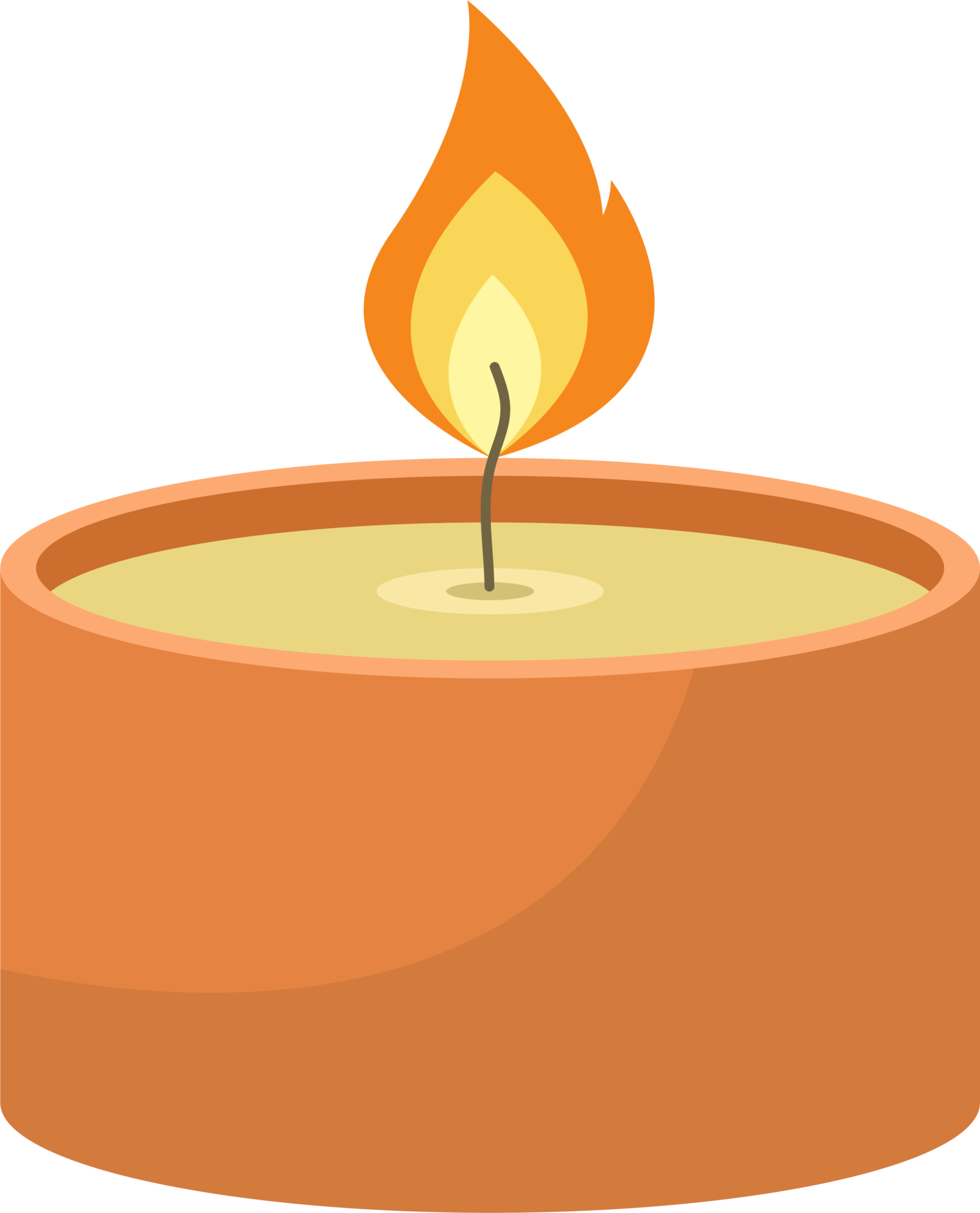 Colored candle clipart design illustration 9399041 PNG