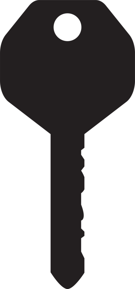 Door key clipart design illustration png