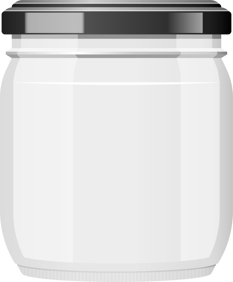 Empty glass jar clipart design illustration png