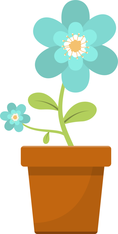Flower in pot clipart design illustration 9399060 PNG