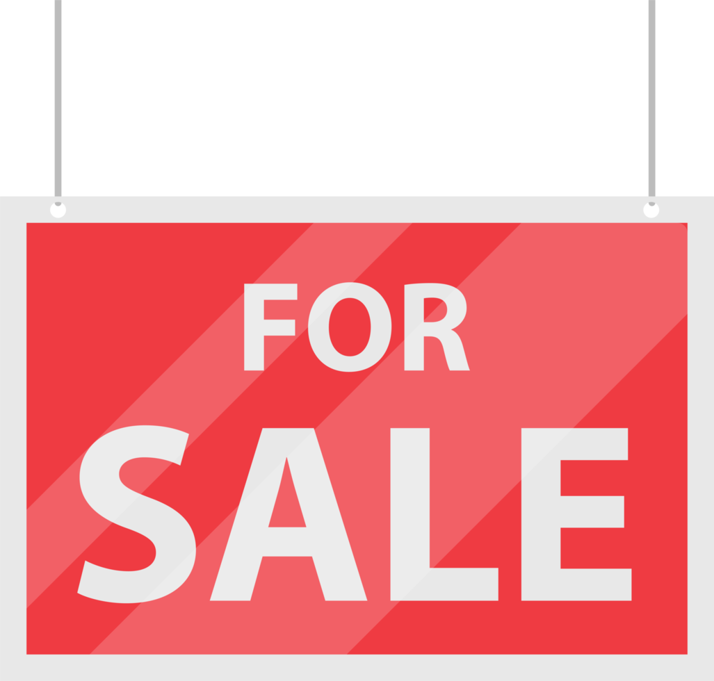 For sale house sign clipart design illustration png