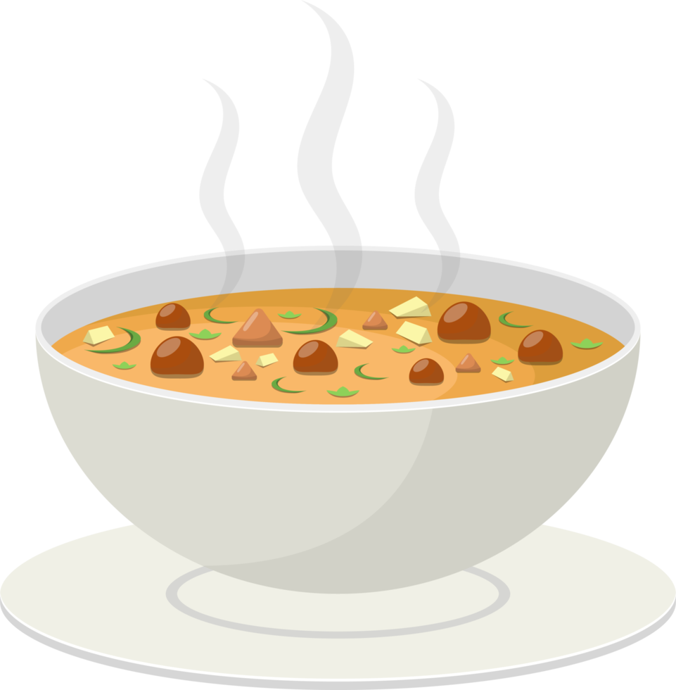 Hot vegetable soup clipart design illustration png