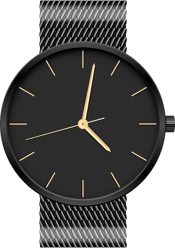 Realistic watch clipart design illustration png