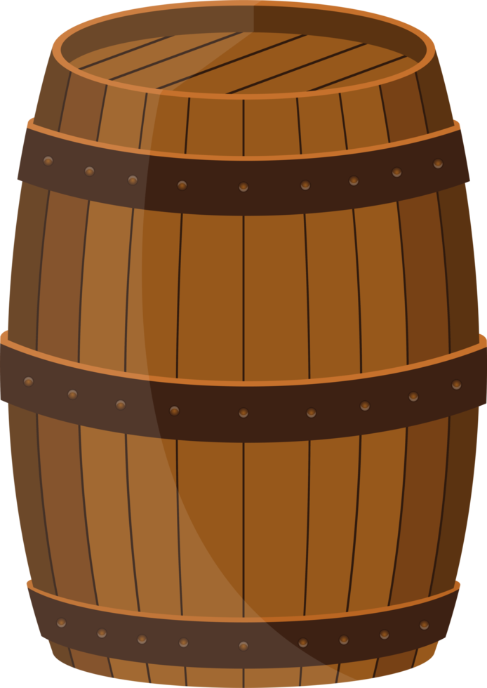 Ilustración de diseño de imágenes prediseñadas de barril de vino png