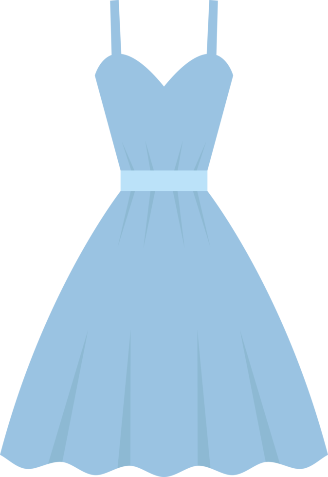 Dress in flat design clipart illustration png