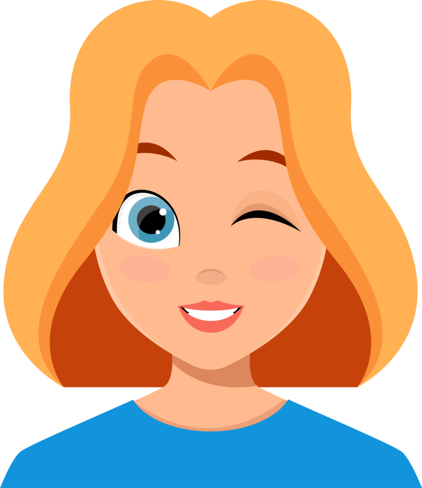 Woman face expression clipart design illustration 9399122 PNG
