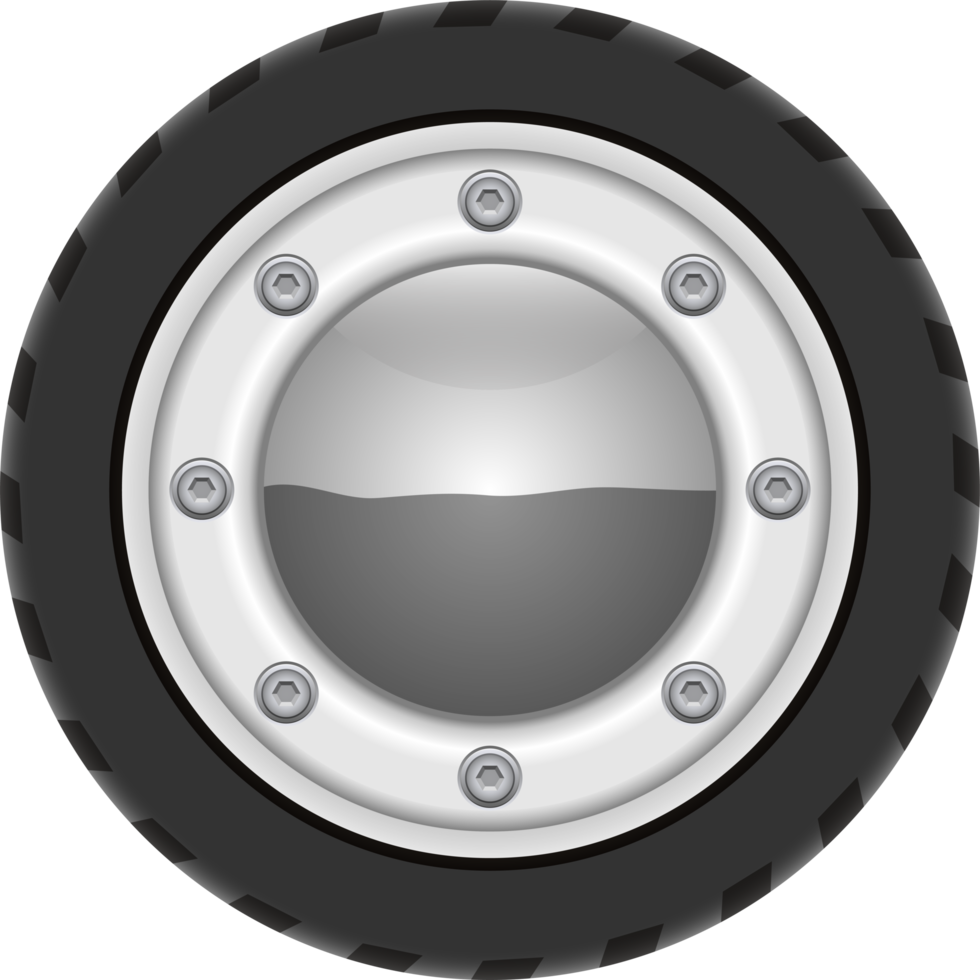 Retro car wheel clipart design illustration png