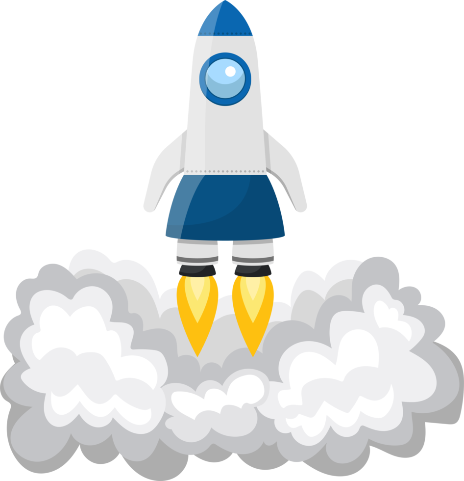 Rocket spaceship clipart design illustration png