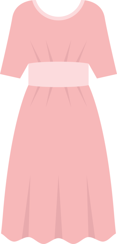 Kleid in flacher Design-Clipart-Illustration png