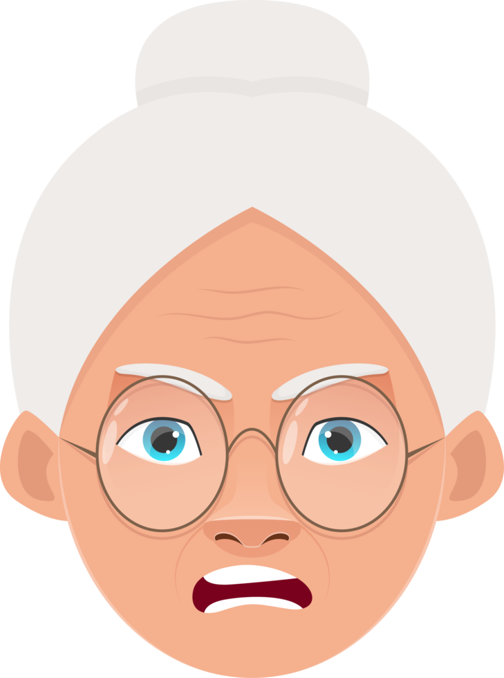 Old woman clipart design illustration png