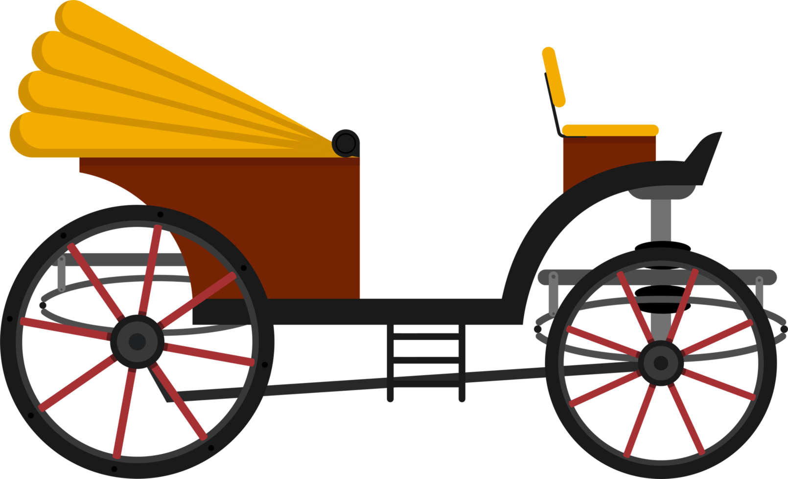 illustration de conception de clipart chariot rétro png