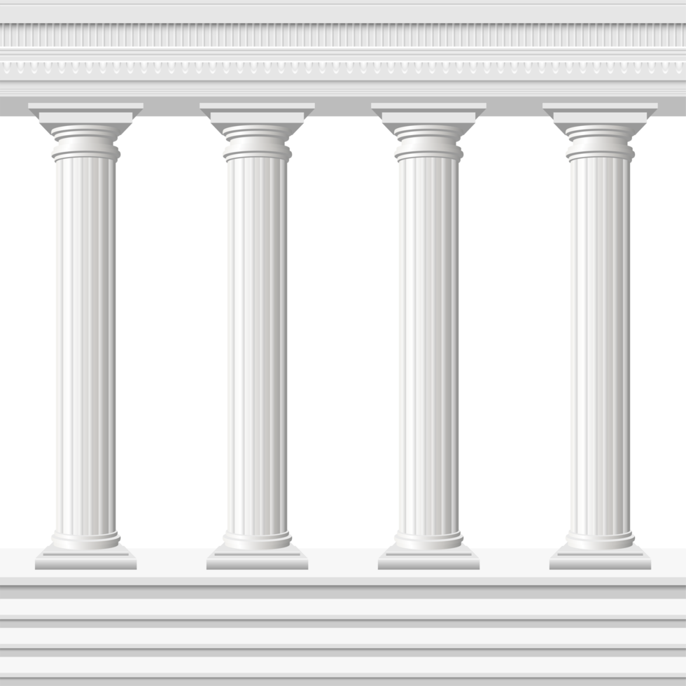 Antique columns and temple clipart design illustration png