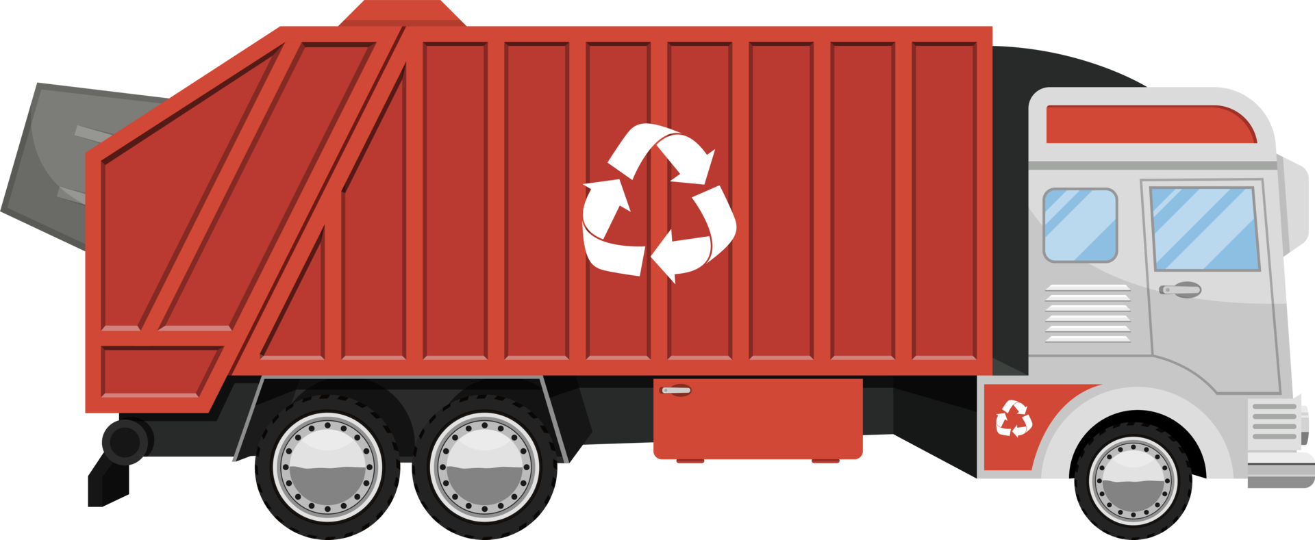 Garbage truck clipart design illustration png