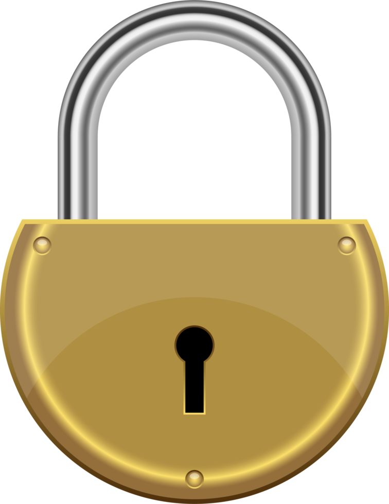 Padlock clipart design illustration png