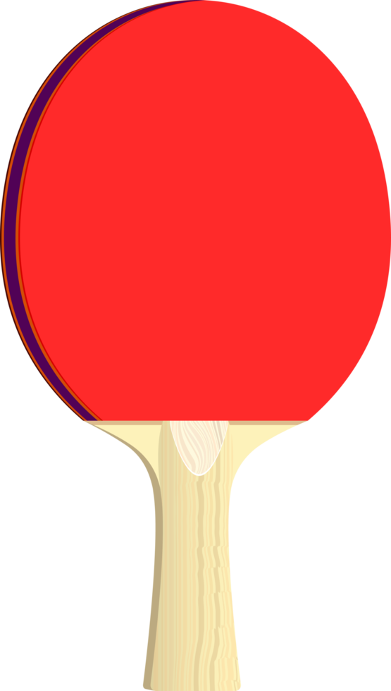 Table tennis racket and ball clipart design illustration png