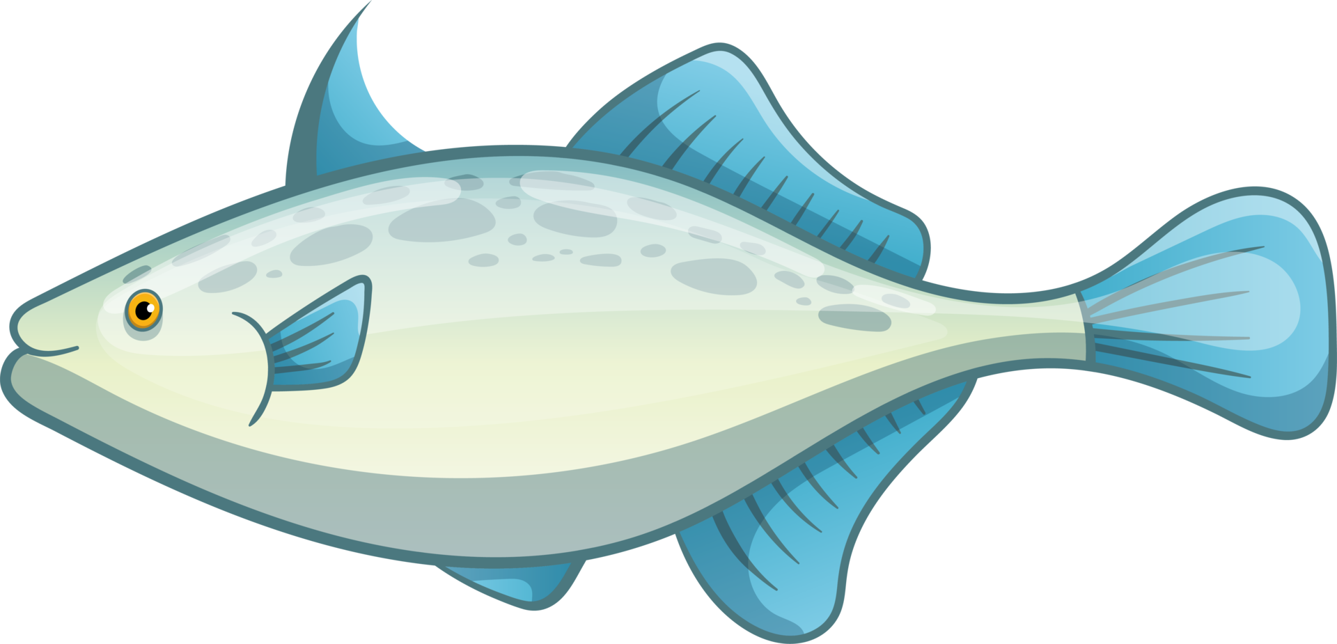 Fish drawing clipart design illustration png