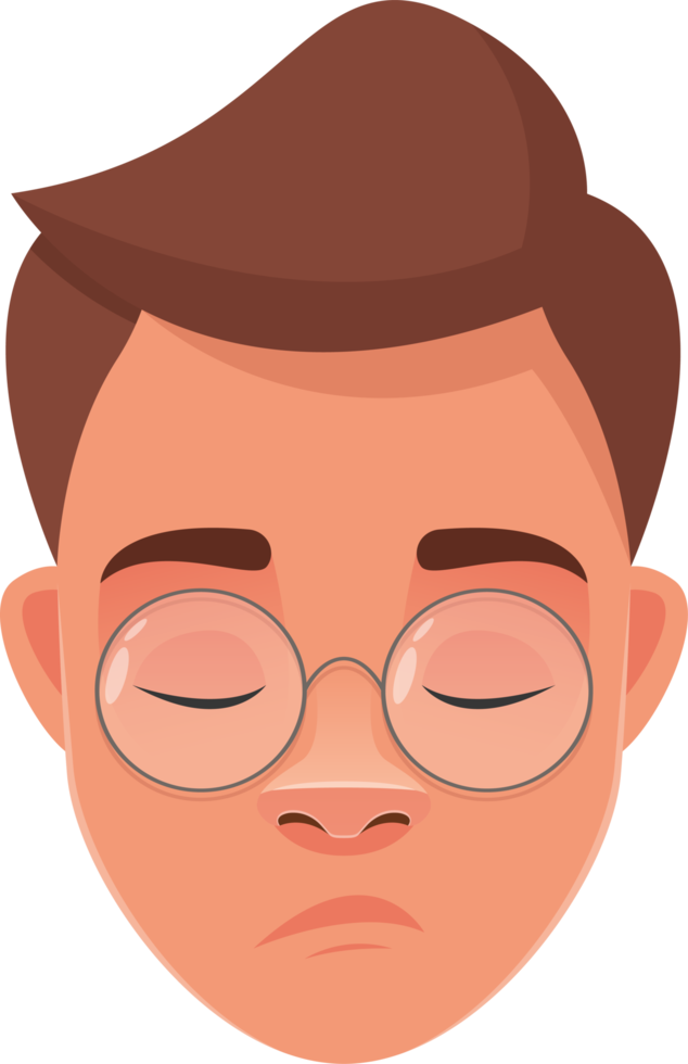 Man face expression clipart design illustration 9399448 PNG