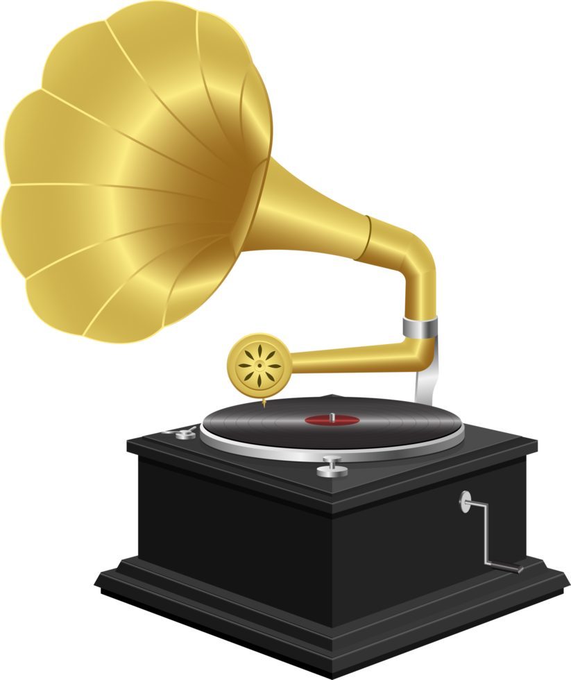 illustration de conception de vecteur de gramophone réaliste png