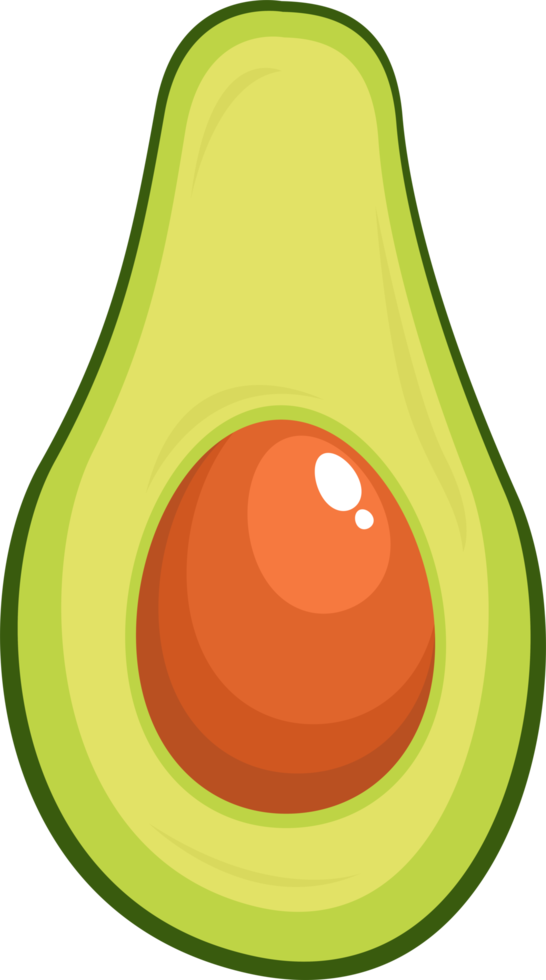 Fresh avocado clipart design illustration png