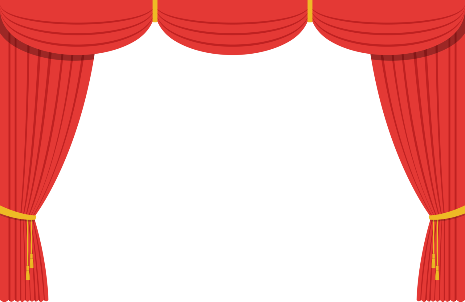 rideau de théâtre clipart conception illustration png