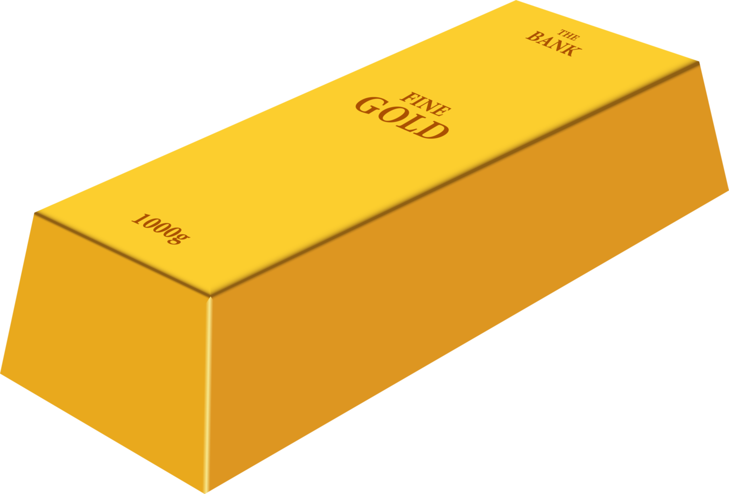 Gold bar clipart design illustration png