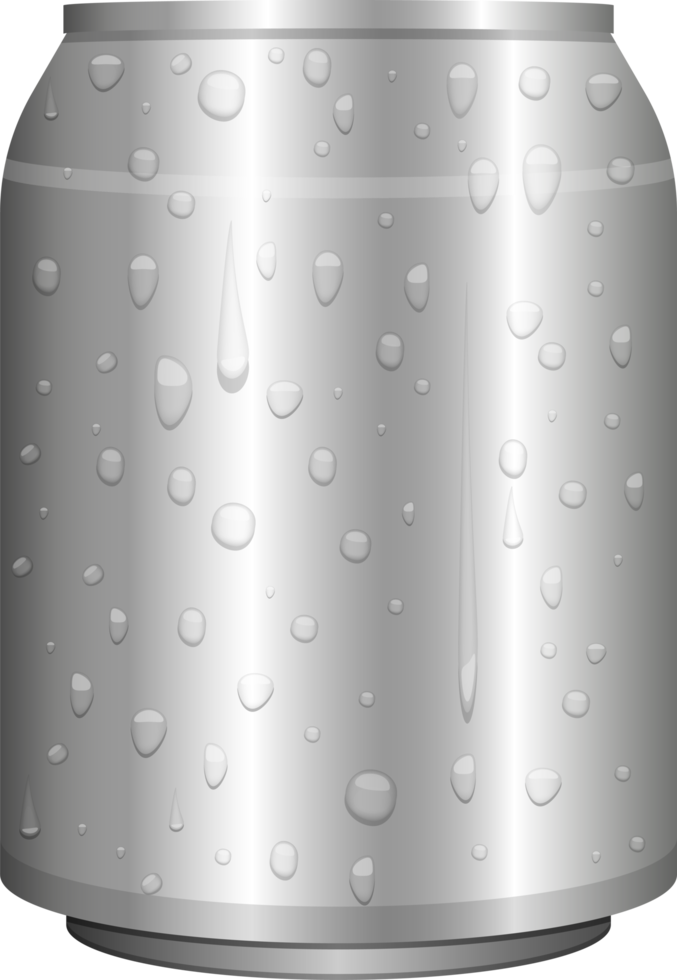 Realistic matal soda can clipart design illustration png