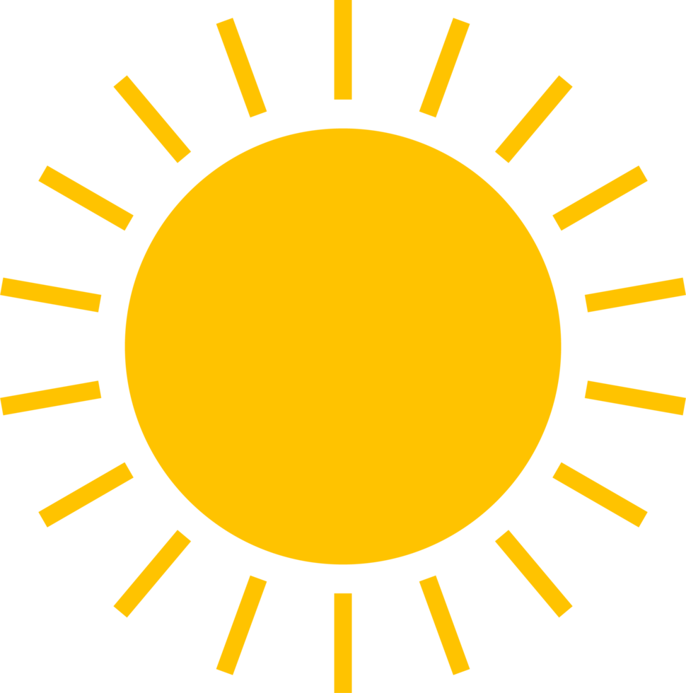 ilustração de design de clipart de conjunto de ícones de sol png