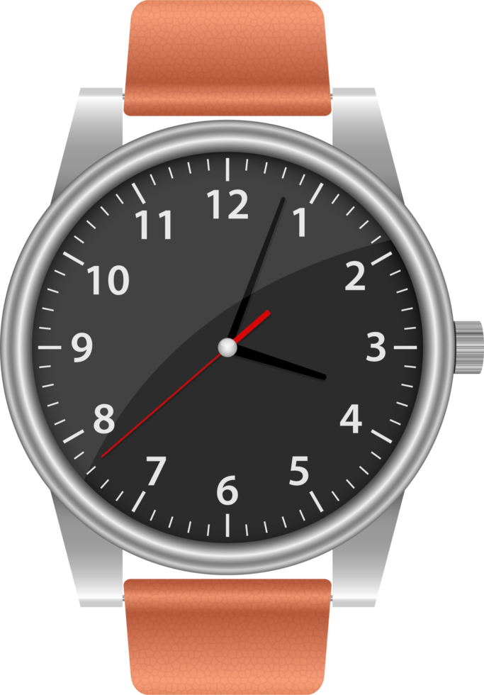 Realistic watch clipart design illustration png