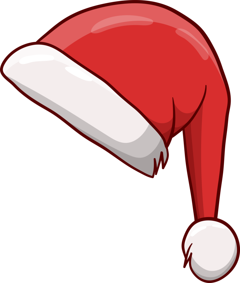 chapeau de père noël clipart conception illustration png