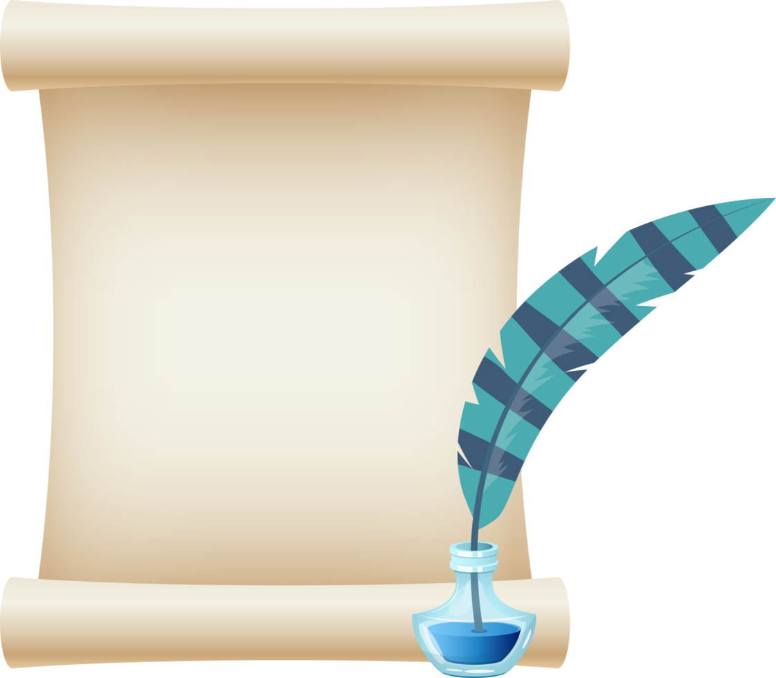 Paper scroll clipart design illustration png