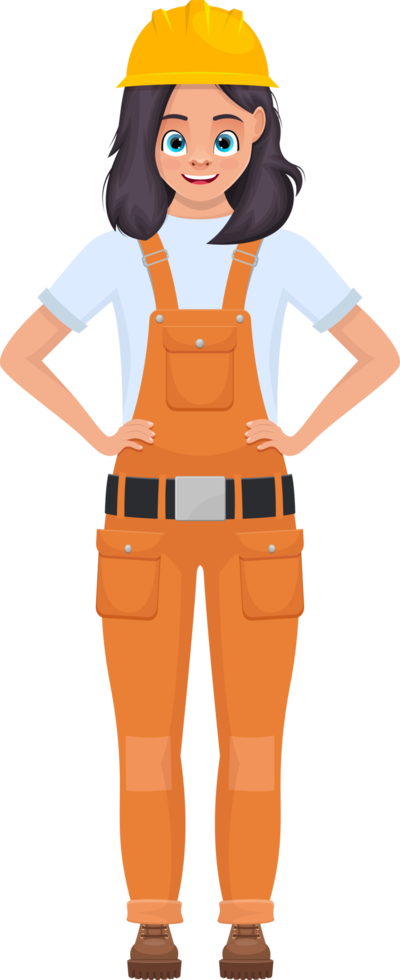 Mädchen-Arbeiter-Clipart-Design-Illustration png