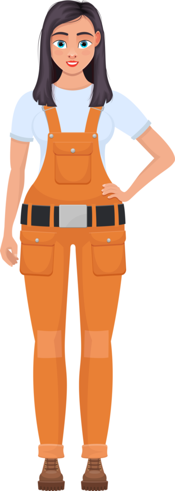 Woman worker clipart design illustration png