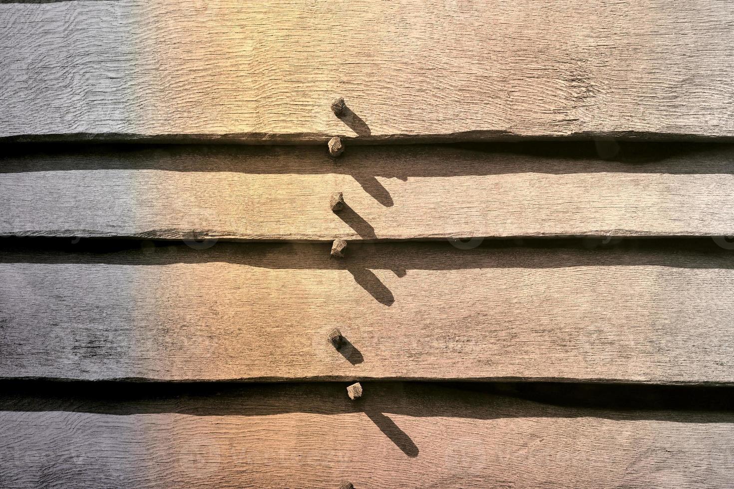 Wood surfaces showing planks in a vintage look. photo