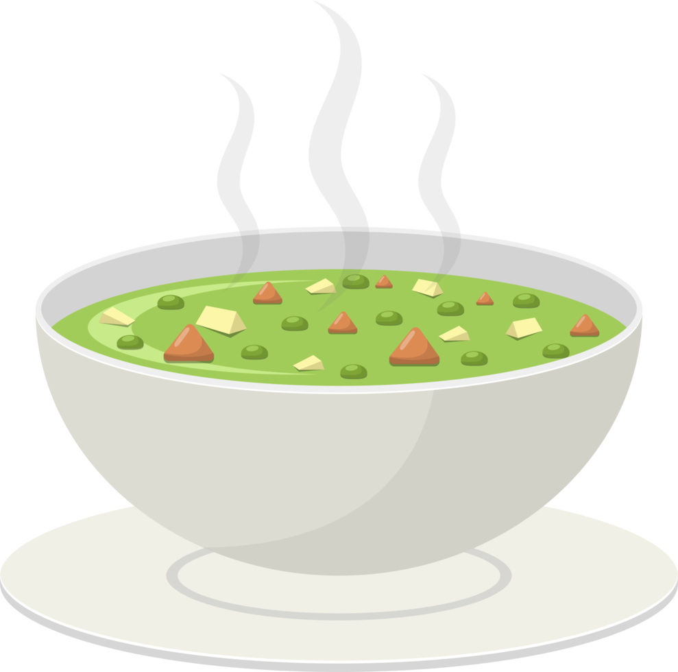 ilustración de diseño de imágenes prediseñadas de sopa de verduras calientes png