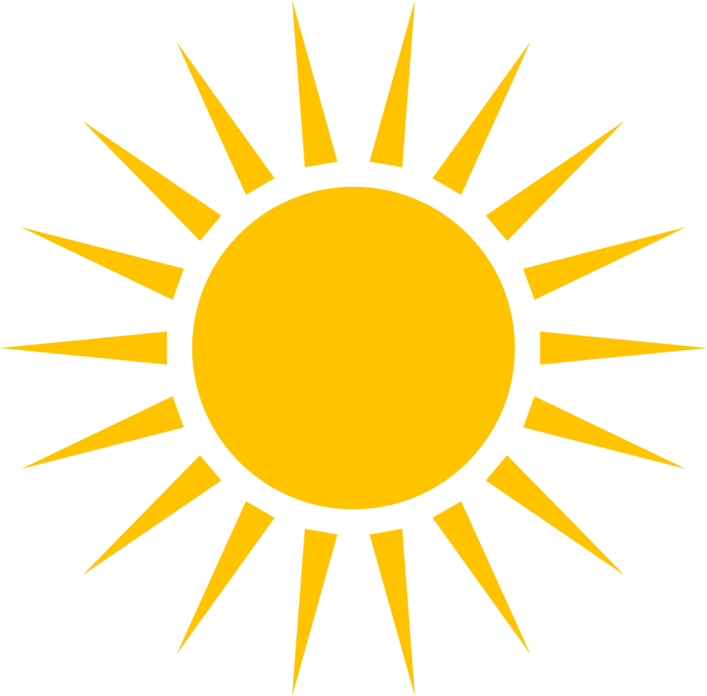 Sun icon set clipart design illustration png