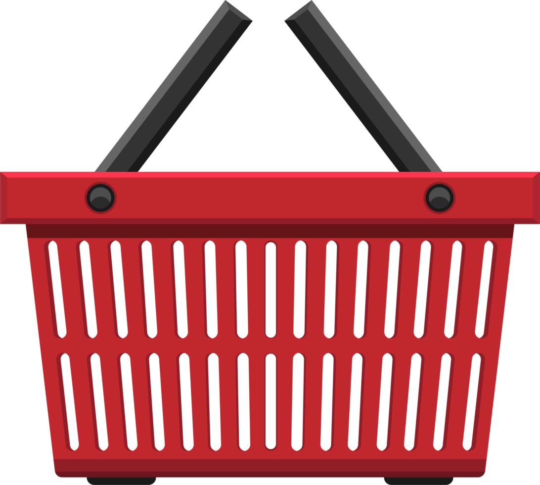 Supermarket basket clipart design illustration png